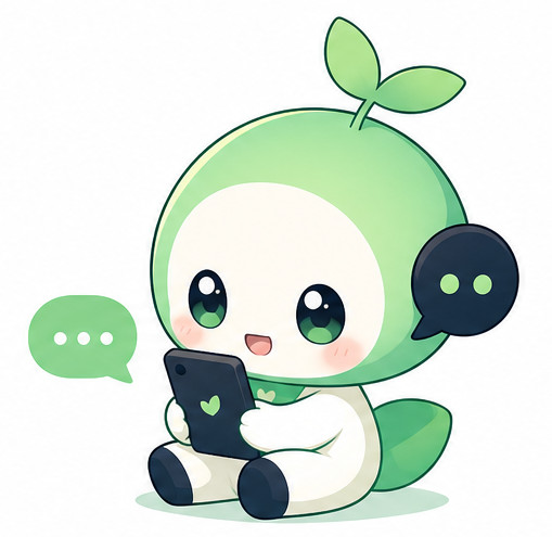 Trebot 抱着手机聊天
